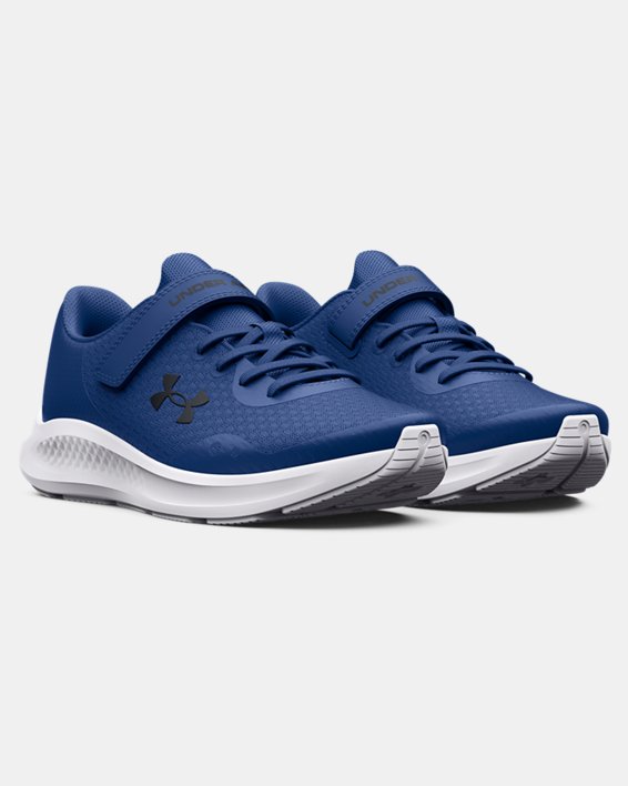 Boys' Pre-School UA Pursuit 3 AC Running Shoes, Blue, pdpMainDesktop image number 3